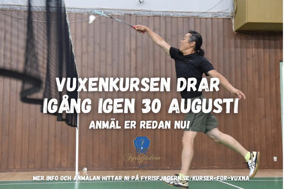 Säsongstart 30 augusti för vår vuxenkurs!