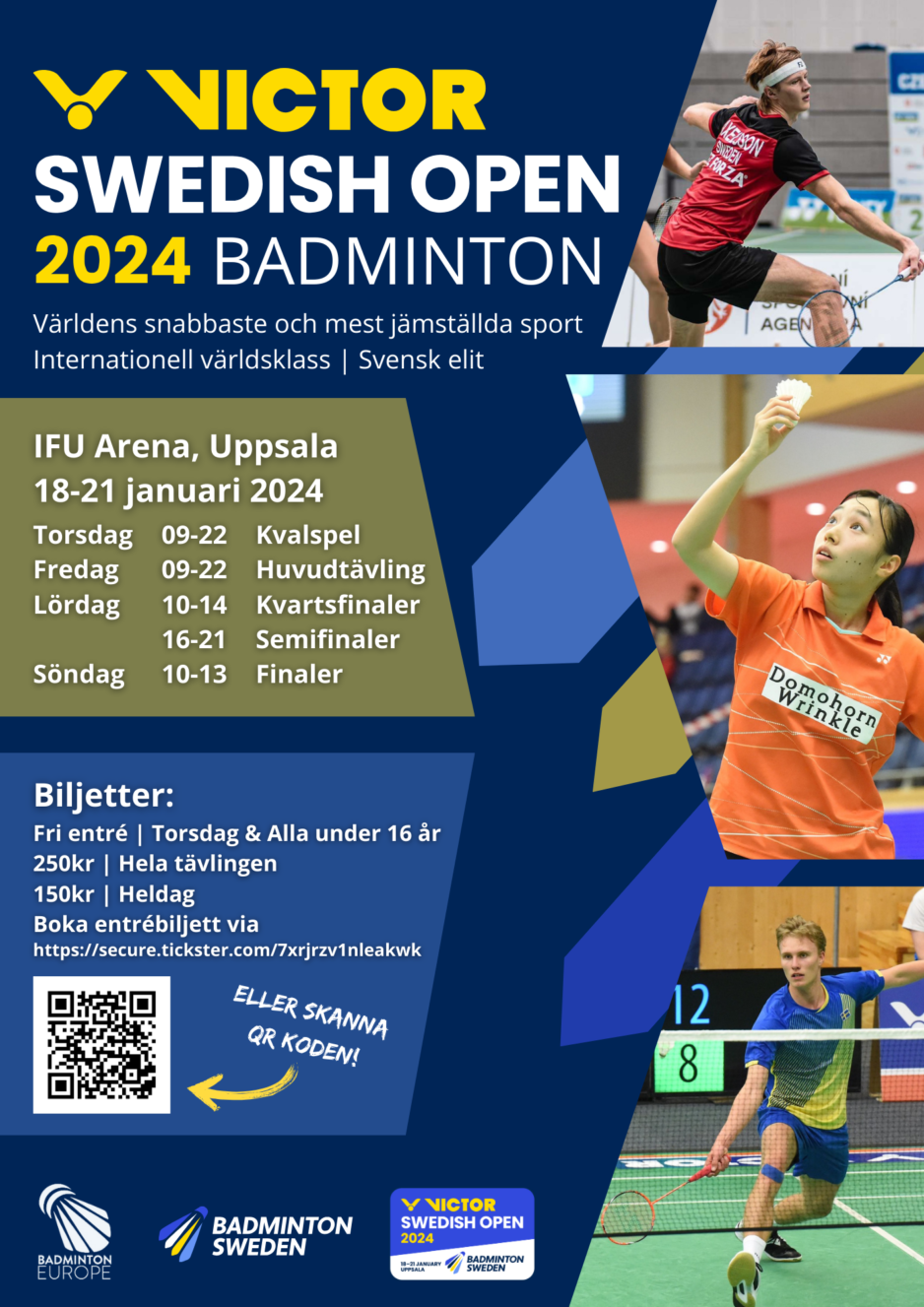 Swedish Open 18-21 januari 2024 – Nu är biljetterna släppta!